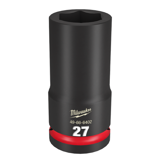 Milwaukee SHOCKWAVE™ 3/4" Drive 27mm Deep 6 Point Impact Socket - 49666402 - Available at Power Tool Specialists, Carlton, Victoria, Australia.