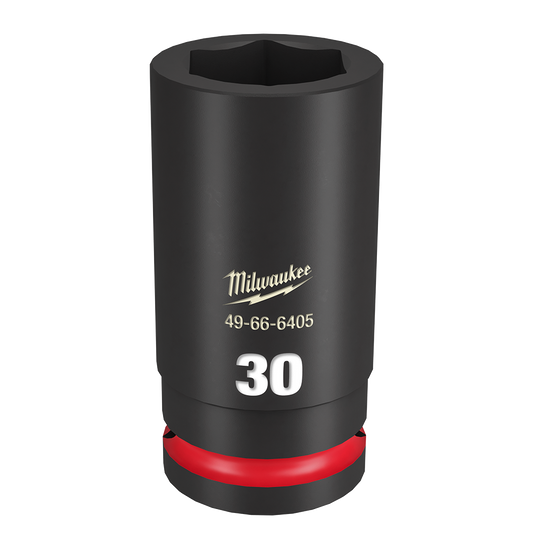 Milwaukee SHOCKWAVE™ 3/4" Drive 30mm Deep 6 Point Impact Socket - 49666405 - Available at Power Tool Specialists, Carlton, Victoria, Australia.