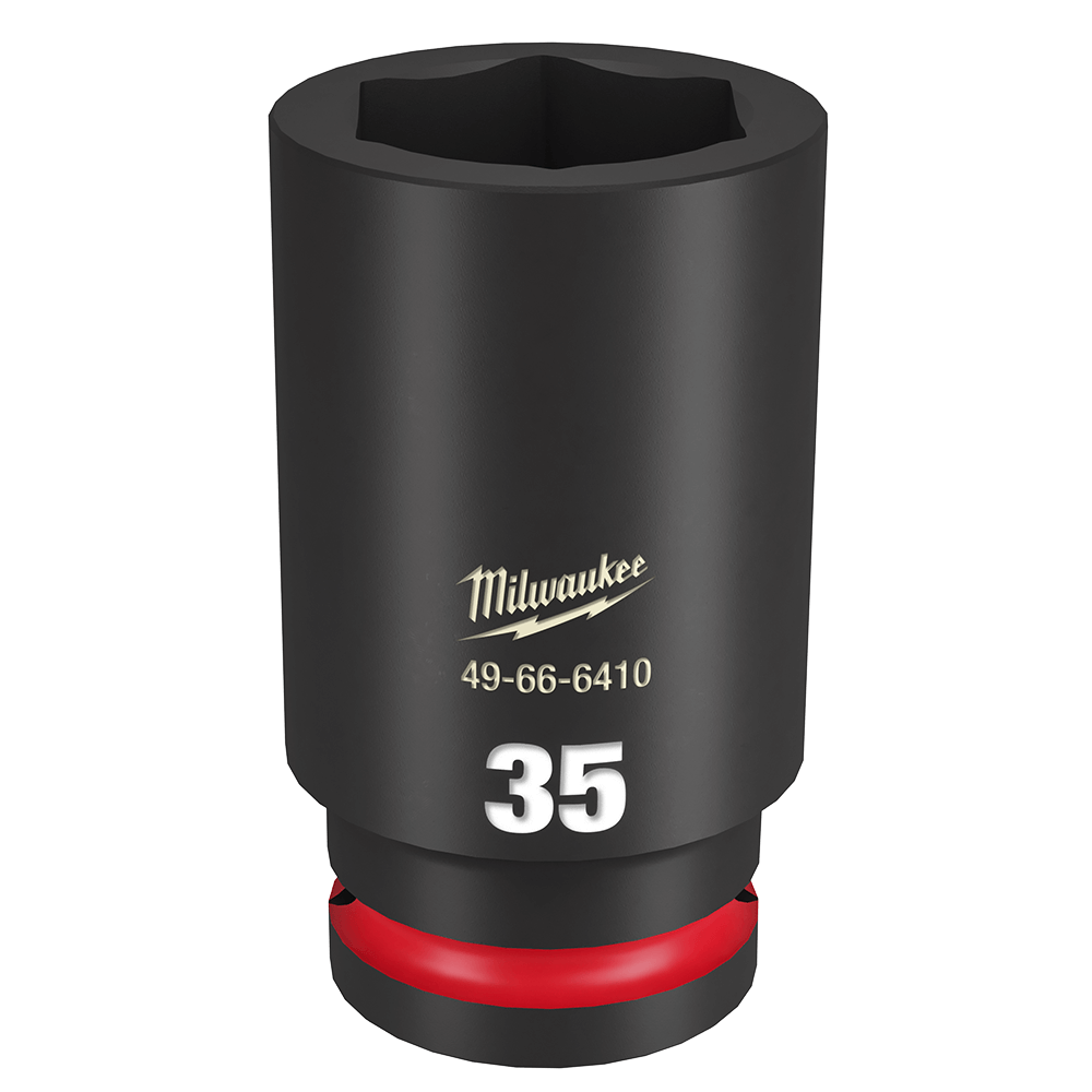 Milwaukee SHOCKWAVE™ 3/4" Drive 35mm Deep 6 Point Impact Socket - 49666410 - Available at Power Tool Specialists, Carlton, Victoria, Australia.