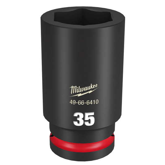 Milwaukee SHOCKWAVE™ 3/4" Drive 35mm Deep 6 Point Impact Socket - 49666410 - Available at Power Tool Specialists, Carlton, Victoria, Australia.