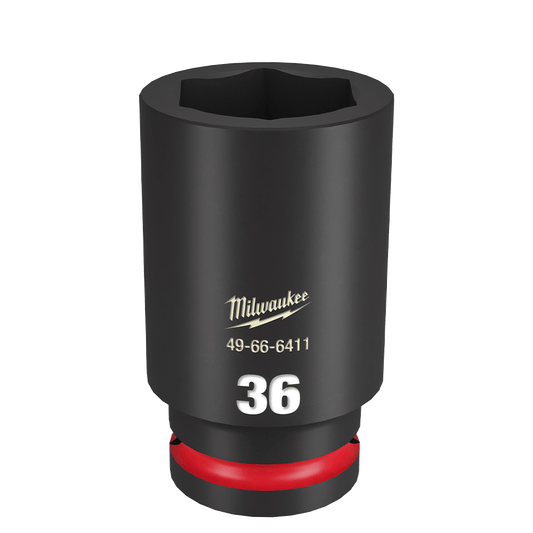 Milwaukee SHOCKWAVE™ 3/4" Drive 36mm Deep 6 Point Impact Socket - 49666411 - Available at Power Tool Specialists, Carlton, Victoria, Australia.