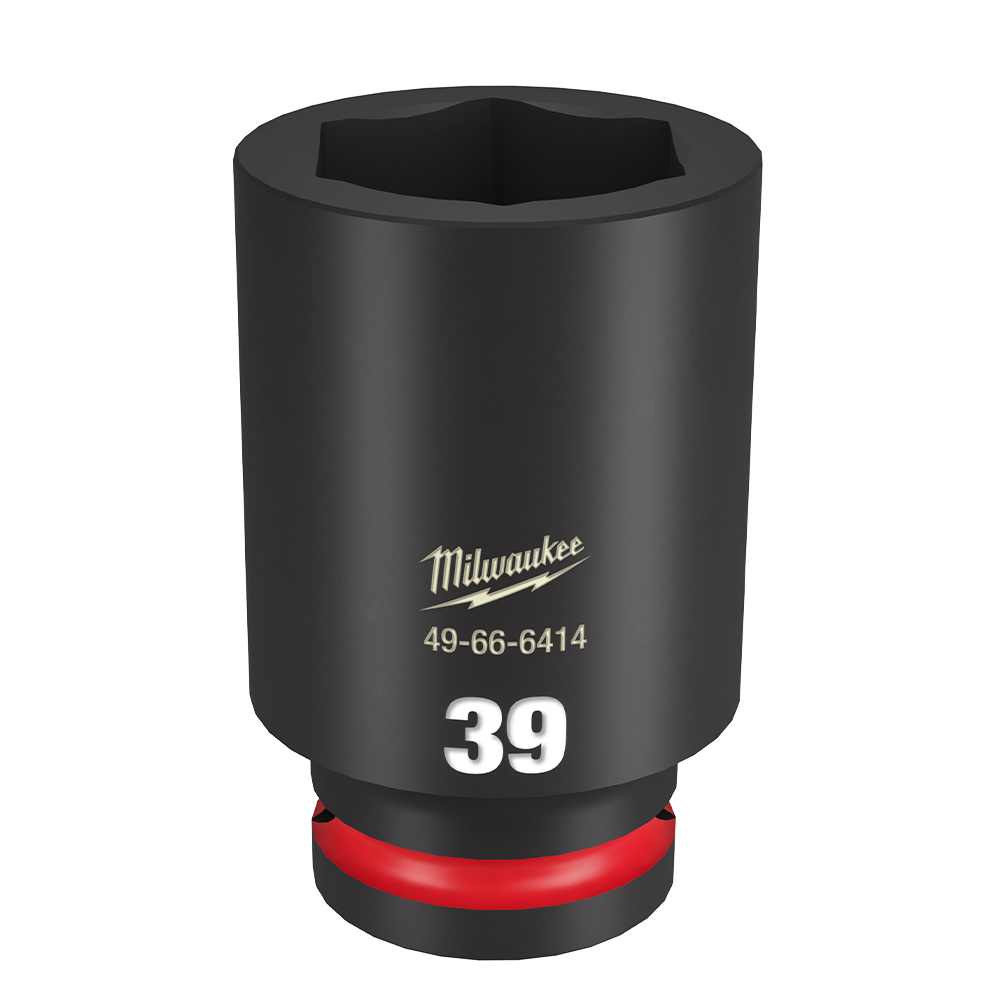 Milwaukee SHOCKWAVE™ 3/4" Drive 39mm Deep 6 Point Impact Socket - 49666414 - Available at Power Tool Specialists, Carlton, Victoria, Australia.