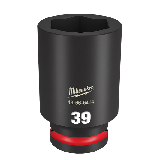 Milwaukee SHOCKWAVE™ 3/4" Drive 39mm Deep 6 Point Impact Socket - 49666414 - Available at Power Tool Specialists, Carlton, Victoria, Australia.