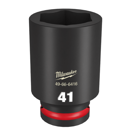 Milwaukee SHOCKWAVE™ 3/4" Drive 41mm Deep 6 Point Impact Socket - 49666416 - Available at Power Tool Specialists, Carlton, Victoria, Australia.