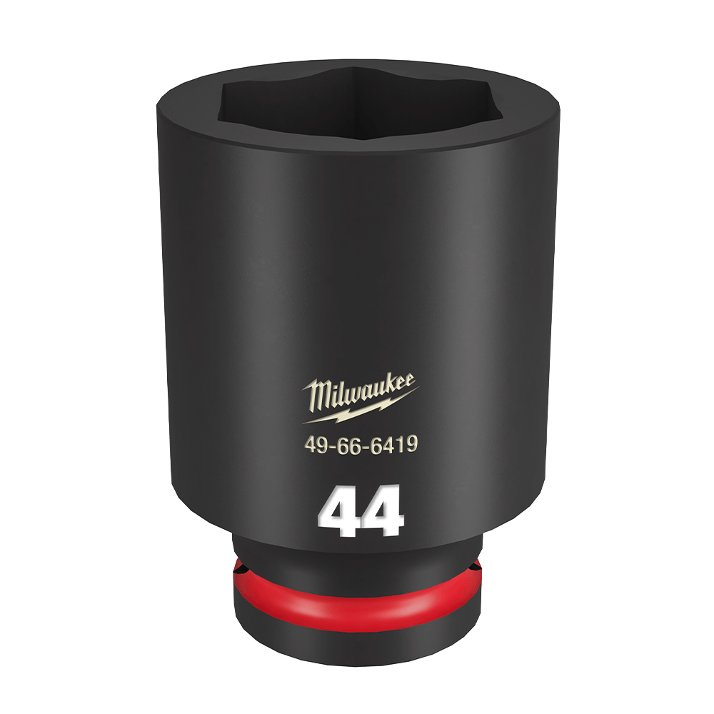 Milwaukee SHOCKWAVE™ 3/4" Drive 44mm Deep 6 Point Impact Socket - 49666419 - Available at Power Tool Specialists, Carlton, Victoria, Australia.