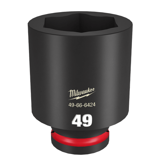 Milwaukee SHOCKWAVE™ 3/4" Drive 49mm Deep 6 Point Impact Socket - 49666424 - Available at Power Tool Specialists, Carlton, Victoria, Australia.