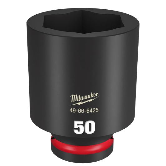Milwaukee SHOCKWAVE™ 3/4" Drive 50mm Deep 6 Point Impact Socket - 49666425 - Available at Power Tool Specialists, Carlton, Victoria, Australia.