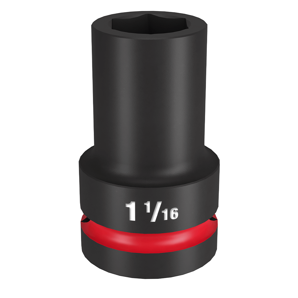 Milwaukee SHOCKWAVE™ 1" Drive 1-1/16" Standard 6 Point Impact Socket - 49666505 - Available at Power Tool Specialists, Carlton, Victoria, Australia.