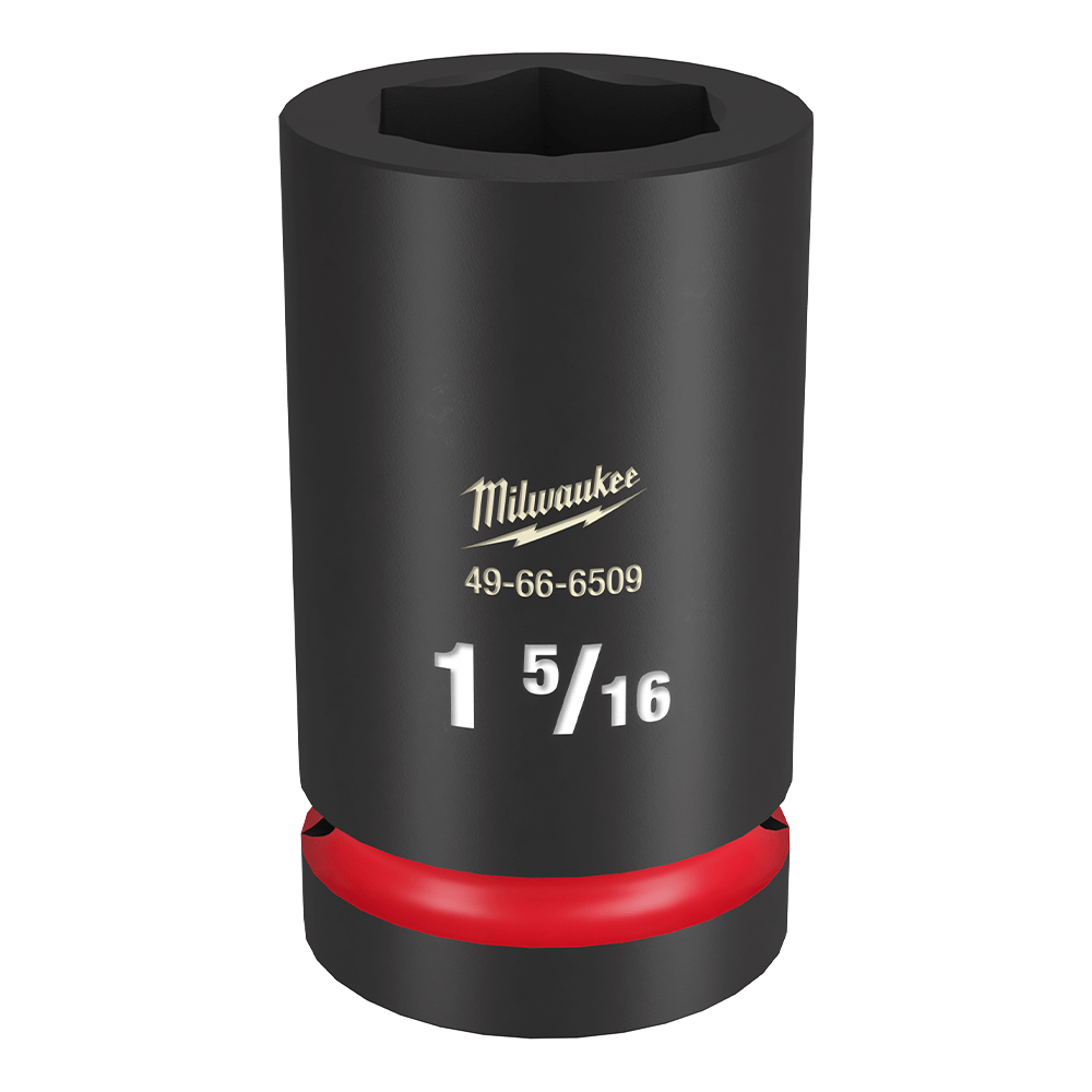 Milwaukee SHOCKWAVE™ 1" Drive 1-5/16" Deep 6 Point Impact Socket - 49666509 - Available at Power Tool Specialists, Carlton, Victoria, Australia.