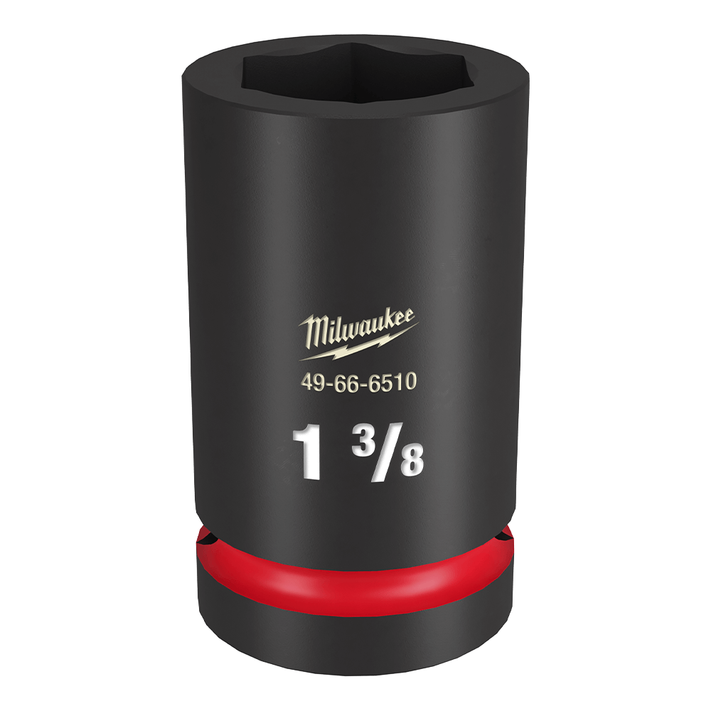 Milwaukee SHOCKWAVE™ 1" Drive 1-3/8" Deep 6 Point Impact Socket - 49666510 - Available at Power Tool Specialists, Carlton, Victoria, Australia.