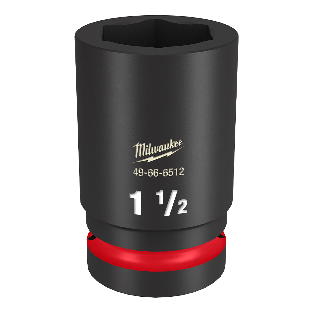 Milwaukee SHOCKWAVE™ 1" Drive 1-1/2" Deep 6 Point Impact Socket - 49666512 - Available at Power Tool Specialists, Carlton, Victoria, Australia.
