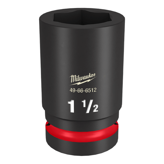 Milwaukee SHOCKWAVE™ 1" Drive 1-1/2" Deep 6 Point Impact Socket - 49666512 - Available at Power Tool Specialists, Carlton, Victoria, Australia.