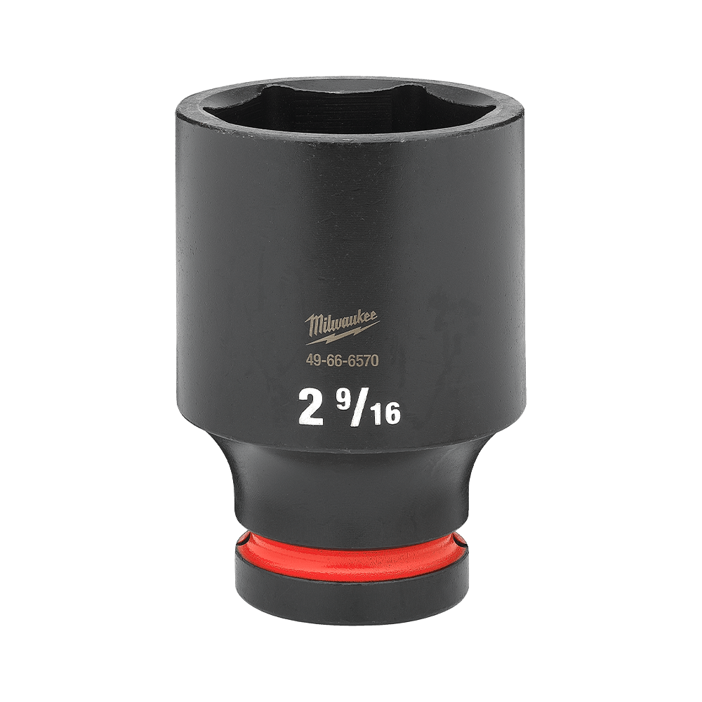 Milwaukee SHOCKWAVE™ 1" Drive 2-9/16" Deep 6 Point Impact Socket     - 49666570 - Available at Power Tool Specialists, Carlton, Victoria, Australia.