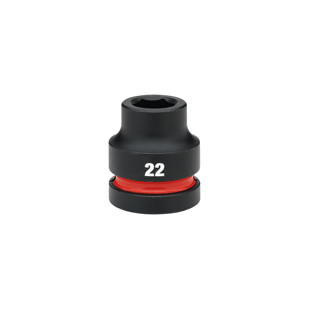 Milwaukee SHOCKWAVE™ 1" Drive 22mm Standard 6 Point Impact Socket   - 49666589 - Available at Power Tool Specialists, Carlton, Victoria, Australia.