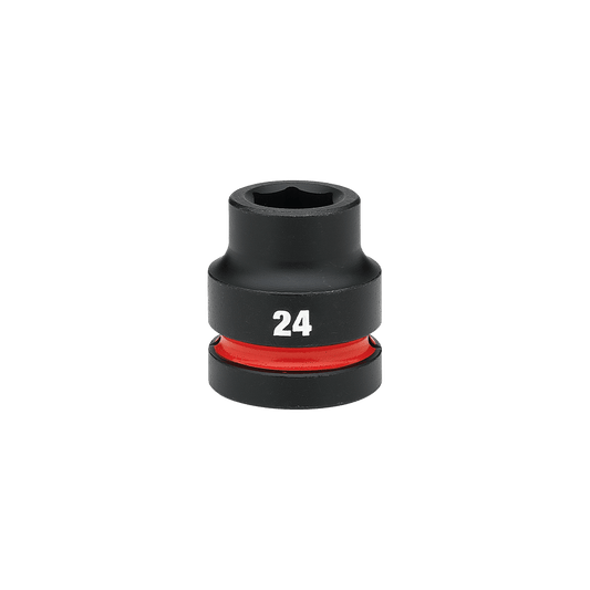 Milwaukee SHOCKWAVE™ 1" Drive 24mm Standard 6 Point Impact Socket    - 49666590 - Available at Power Tool Specialists, Carlton, Victoria, Australia.