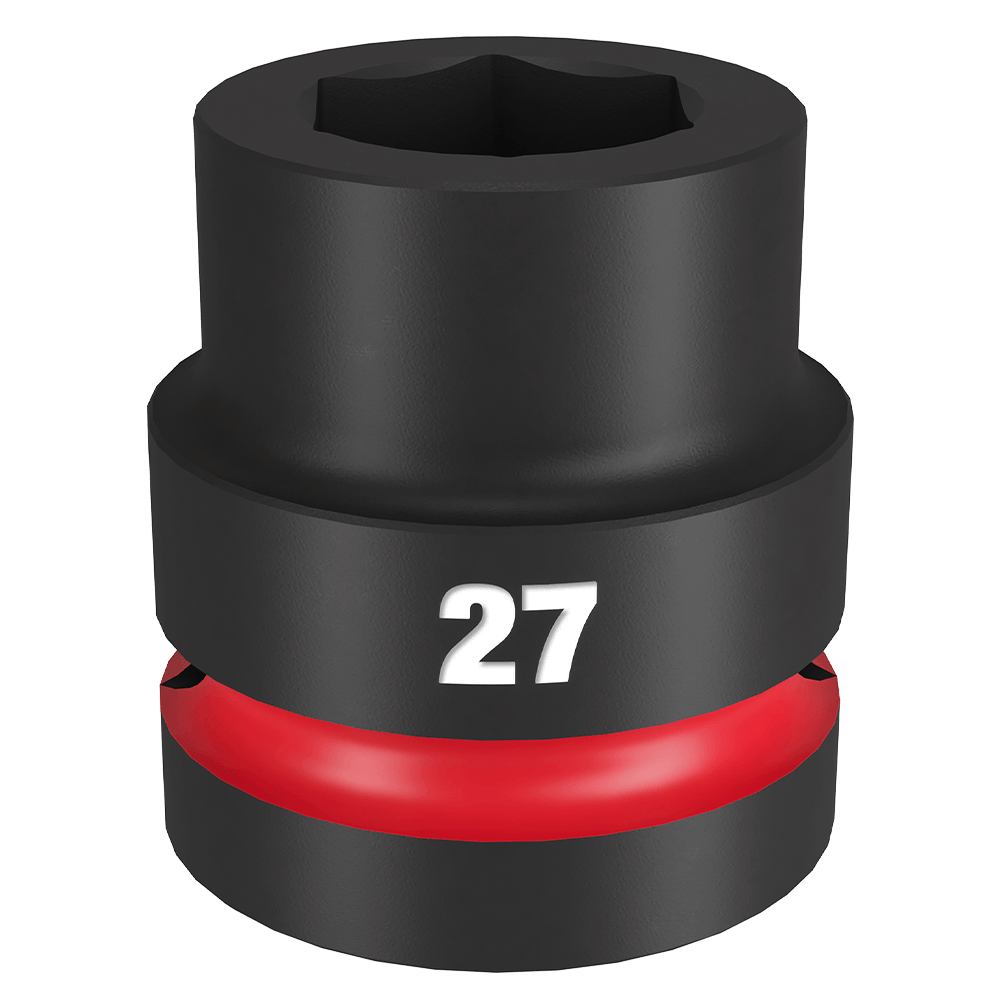 Milwaukee SHOCKWAVE™ 1" Drive 27mm Standard 6 Point Impact Socket - 49666592 - Available at Power Tool Specialists, Carlton, Victoria, Australia.