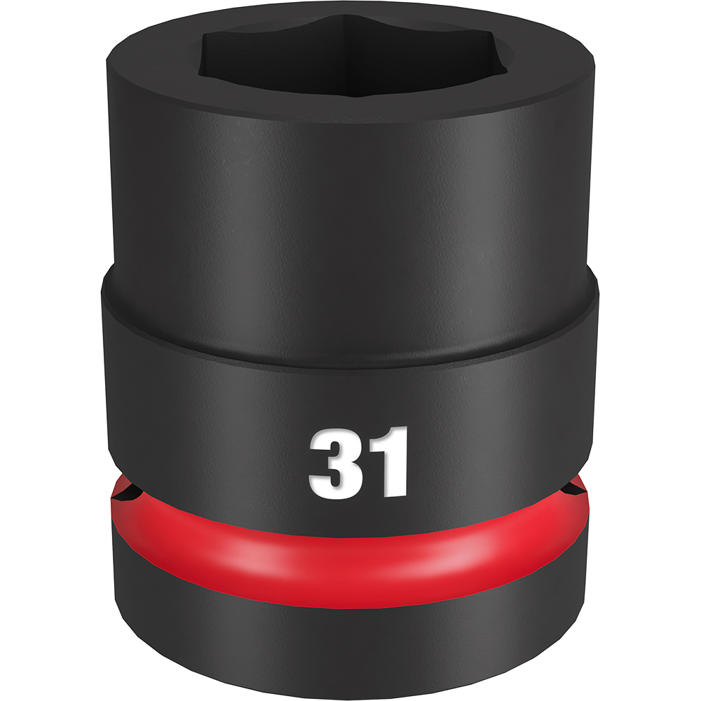 Milwaukee SHOCKWAVE™ 1" Drive 31mm Standard 6 Point Impact Socket - 49666596 - Available at Power Tool Specialists, Carlton, Victoria, Australia.