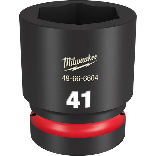 Milwaukee SHOCKWAVE™ 1" Drive 41mm Standard 6 Point Impact Socket - 49666604 - Available at Power Tool Specialists, Carlton, Victoria, Australia.