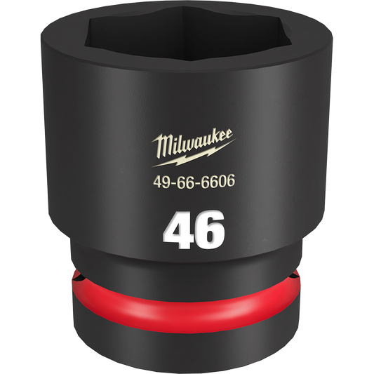Milwaukee SHOCKWAVE™ 1" Drive 46mm Standard 6 Point Impact Socket - 49666606 - Available at Power Tool Specialists, Carlton, Victoria, Australia.