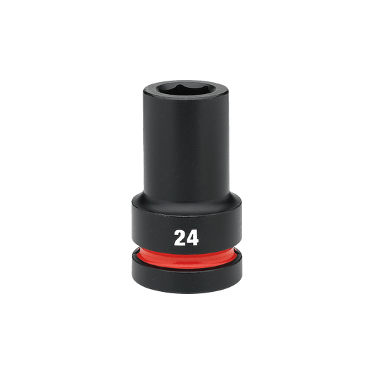 Milwaukee SHOCKWAVE™ 1" Drive 24mm Deep 6 Point Impact Socket    - 49666619 - Available at Power Tool Specialists, Carlton, Victoria, Australia.
