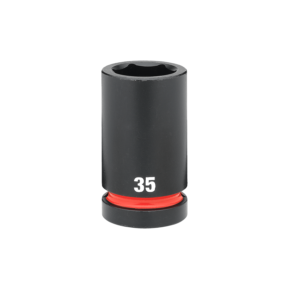 Milwaukee SHOCKWAVE™ 1" Drive 35mm Deep 6 Point Impact Socket    - 49666629 - Available at Power Tool Specialists, Carlton, Victoria, Australia.