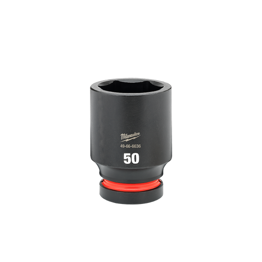 Milwaukee SHOCKWAVE™ 1" Drive 50mm Deep 6 Point Impact Socket    - 49666636 - Available at Power Tool Specialists, Carlton, Victoria, Australia.