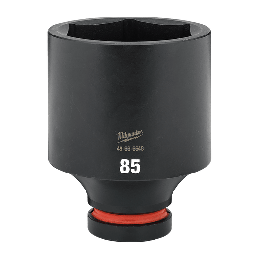Milwaukee SHOCKWAVE™ 1" Drive 85mm Deep 6 Point Impact Socket  - 49666648 - Available at Power Tool Specialists, Carlton, Victoria, Australia.