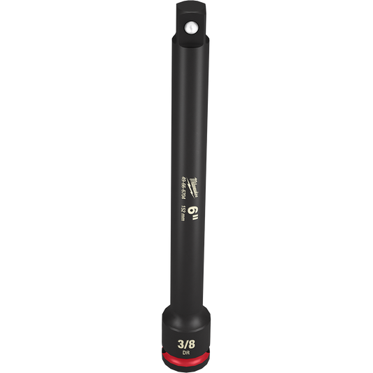 Milwaukee SHOCKWAVE™ 3/8" Drive 152mm (6") Impact Socket Extension - 49666704 - Available at Power Tool Specialists, Carlton, Victoria, Australia.