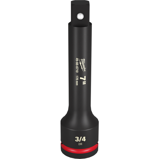 Milwaukee SHOCKWAVE™ 3/4" Drive 178mm (7") Impact Socket Extension - 49666710 - Available at Power Tool Specialists, Carlton, Victoria, Australia.