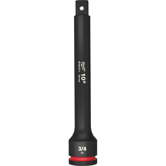 Milwaukee SHOCKWAVE™ 3/4" Drive 254mm (10") Impact Socket Extension - 49666711 - Available at Power Tool Specialists, Carlton, Victoria, Australia.