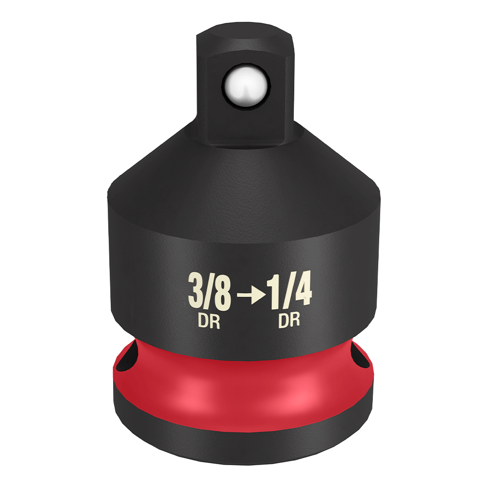 Milwaukee SHOCKWAVE™ 3/8" Drive to 1/4" Drive Impact Socket Reducer - 49666722 - Available at Power Tool Specialists, Carlton, Victoria, Australia.