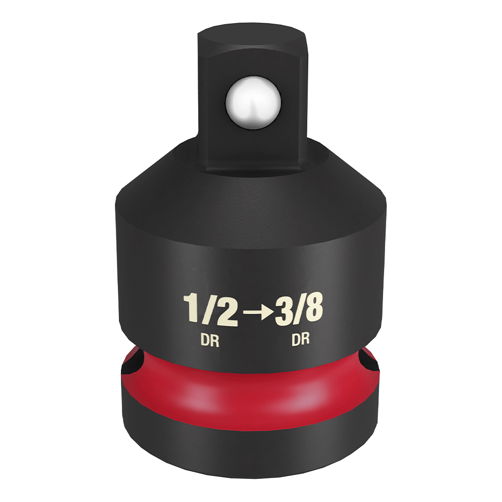 Milwaukee SHOCKWAVE™ 1/2" Drive to 3/8" Drive Impact Socket Reducer - 49666725 - Available at Power Tool Specialists, Carlton, Victoria, Australia.