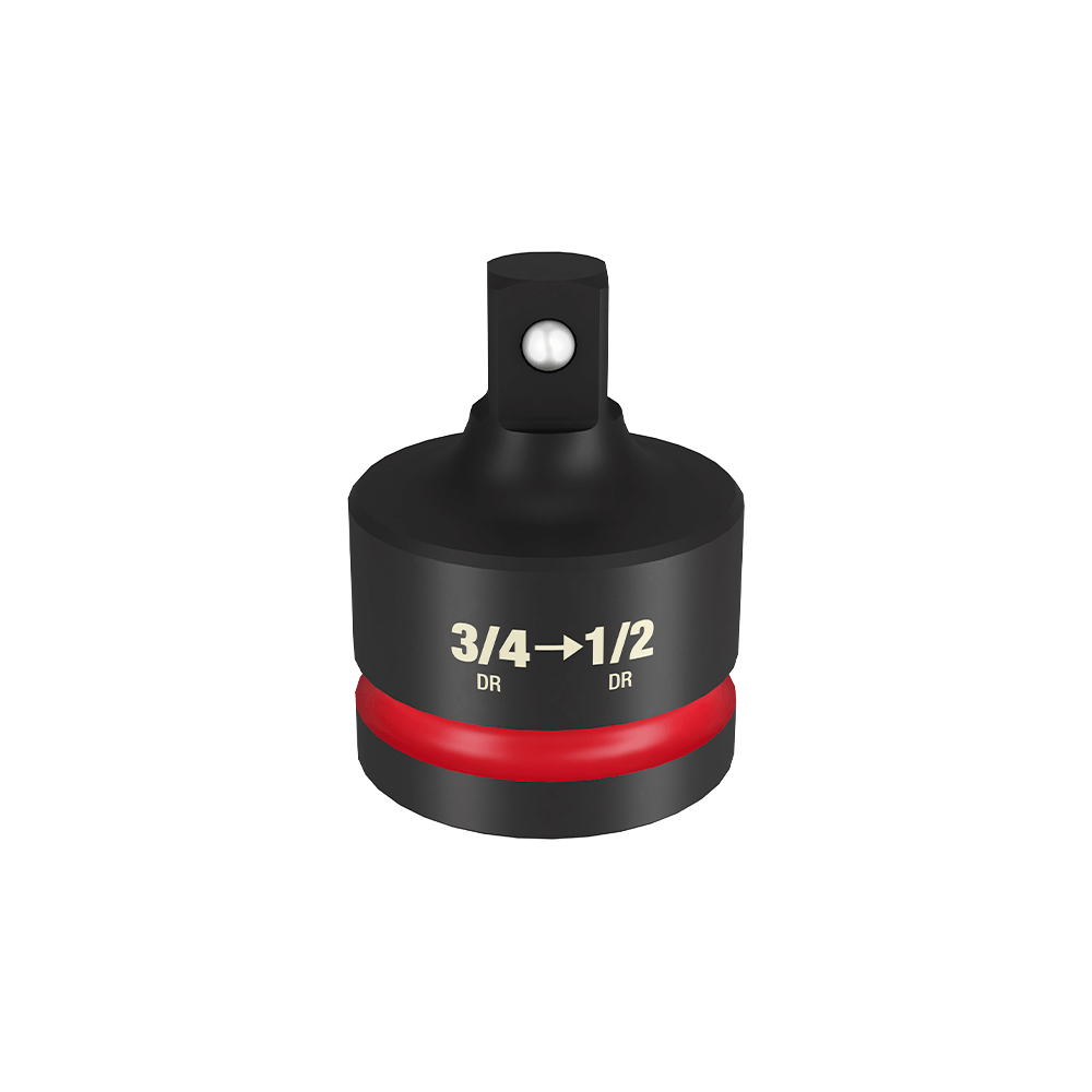 Milwaukee SHOCKWAVE™ 3/4" Drive to 1/2" Drive Impact Socket Reducer - 49666728 - Available at Power Tool Specialists, Carlton, Victoria, Australia.
