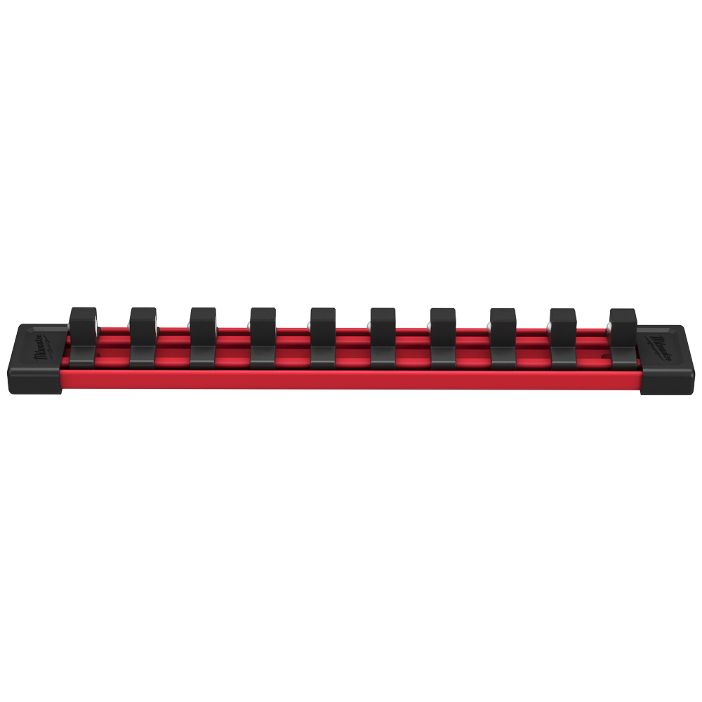 Milwaukee 3/8’’ Drive Socket Rail with Clips - 49666735 - Available at Power Tool Specialists, Carlton, Victoria, Australia.