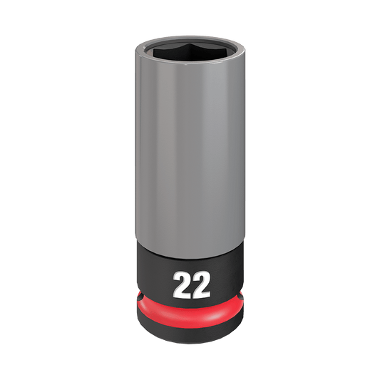 Milwaukee Shockwave 1/2" Drive 22mm Lug Nut Socket - 49667807 - Available at Power Tool Specialists, Carlton, Victoria, Australia.