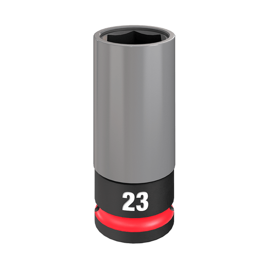 Milwaukee Shockwave 1/2" Drive 23mm Lug Nut Socket - 49667808 - Available at Power Tool Specialists, Carlton, Victoria, Australia.