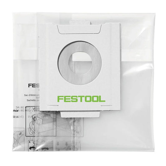 Festool 5Pce Replacement Plastic Waste Bags suit CT 48 497540