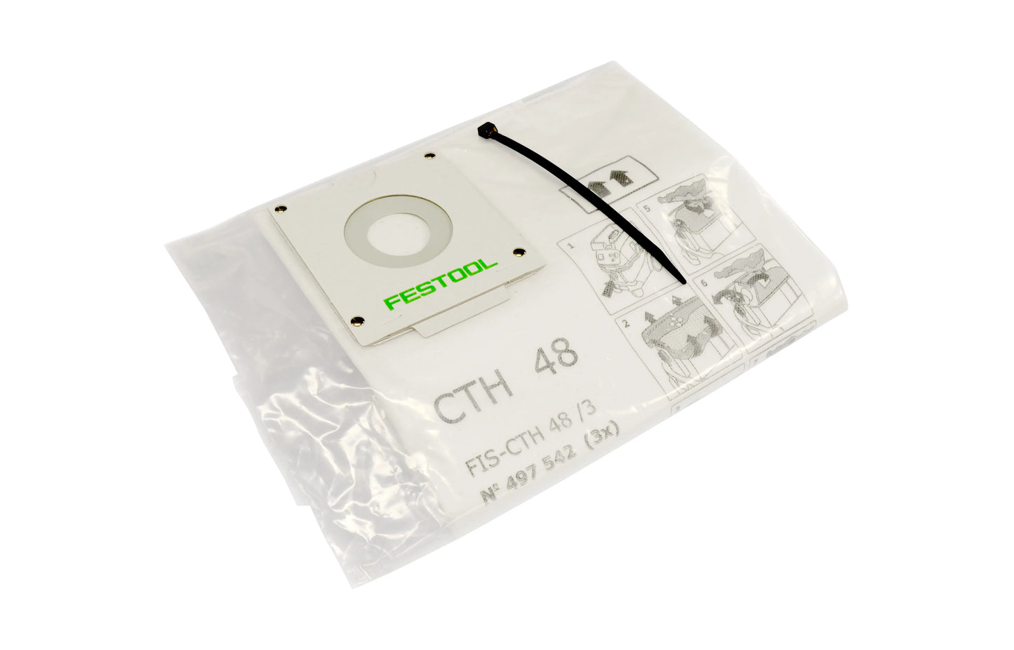 Festool Replacement H Class Safety Bag for CT 48 - 3 Pack 497542