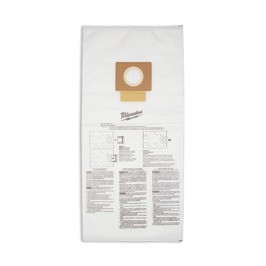 Milwaukee M18 FUEL™ 45L Wet/Dry Vac - Fleece Bags - 5Pk - 49901999 - Available at Power Tool Specialists, Carlton, Victoria, Australia.