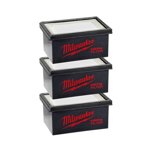 Milwaukee M12™ HAMMERVAC™ Filters Pkt 3 - 49902306 - Available at Power Tool Specialists, Carlton, Victoria, Australia.