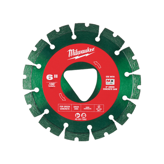 150mm (6") Green Concrete Diamond Blade - Green