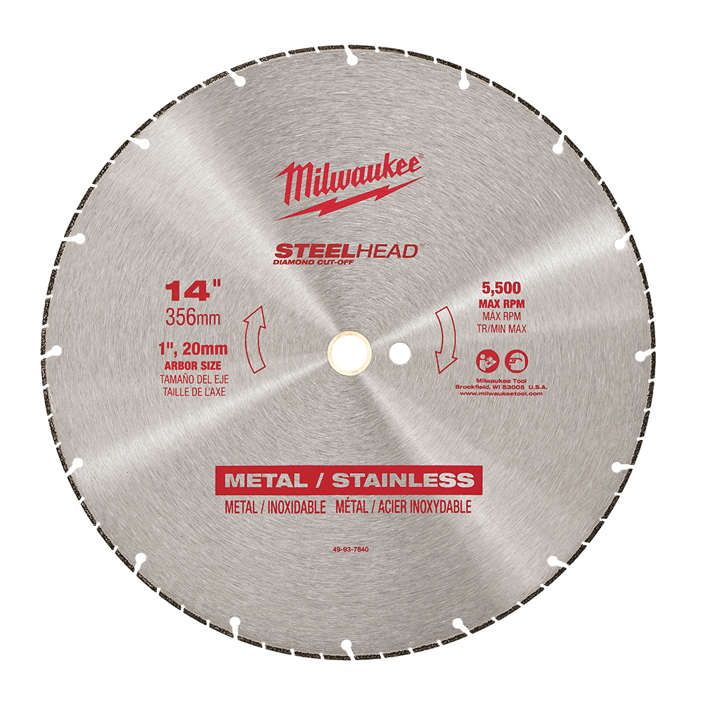Milwaukee STEELHEAD Diamond Cut-Off 14" 356mm - 49937840 - Available at Power Tool Specialists, Carlton, Victoria, Australia.