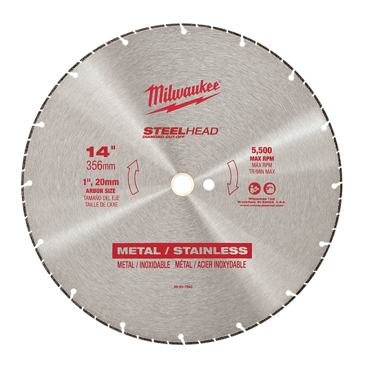 Milwaukee STEELHEAD Diamond Cut-Off 14" 356mm - 49937840 - Available at Power Tool Specialists, Carlton, Victoria, Australia.