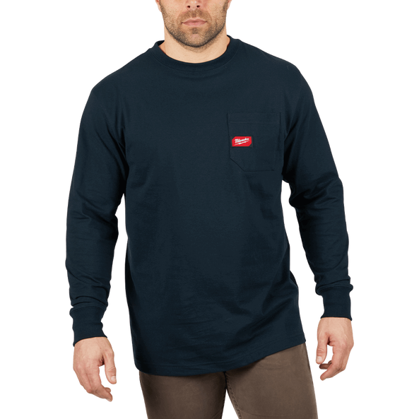 Milwaukee Heavy Duty Pocket Tee Long Sleeve Blue 602BL