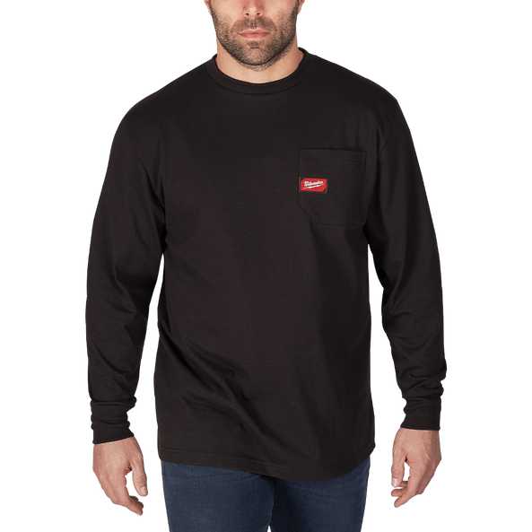 Milwaukee Heavy Duty Pocket Tee Long Sleeve Black 602B