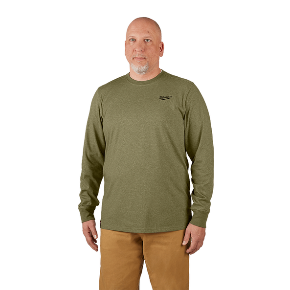 Milwaukee Hybrid Work Tee Long Sleeve Green 604GN