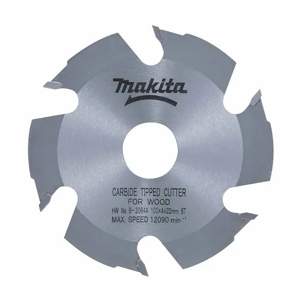 MAKITA 100mm x 4mm KERF x 22.23mm Bore x 6T TCT - Biscuit Cutter Blade B-20644