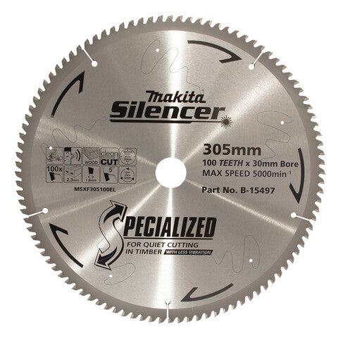 Makita B-15497 305mm 100T Timber Cutting Tct Saw Blade