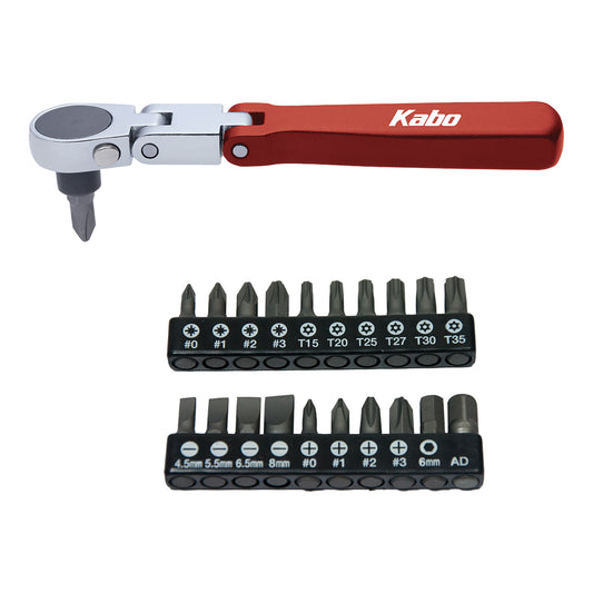 Kabo Ratchet Bit Holder Aluminium (w/ Bit Set) AL-BTH21 (LAST ONE)