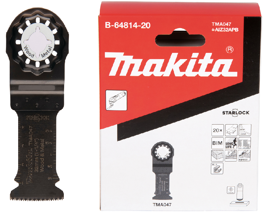 Makita Multitool Blade TMA047 20pk Metal, Wood, Epoxy